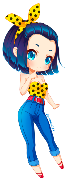 Pin-up Chibi By Muse118 - Drawing (600x829)