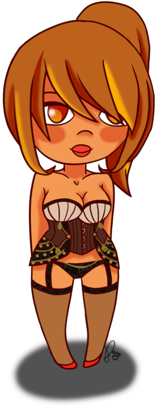 Request -chibi Pinup By Pawsephone - Cartoon (752x1063)