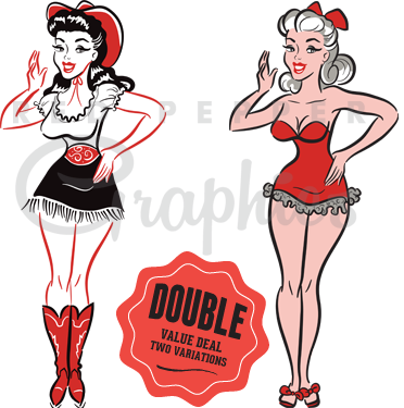 Pinup Girls Announcing - Pin-up Model (372x375)