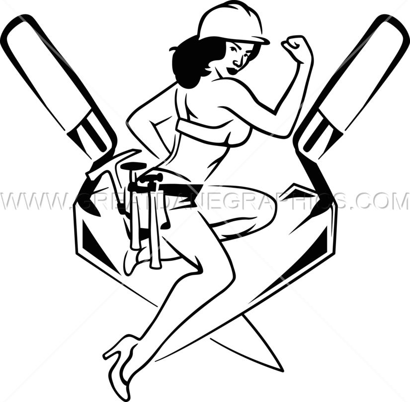 Pinup Girl Bricklayer - Softball (825x810)