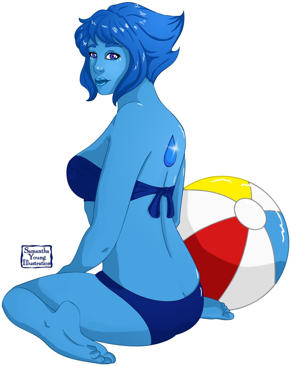 Samyoungillustration Lapis Lazuli Pin-up By Samyoungillustration - Su Sexy Lapis Lazuli Fanart (1024x1242)