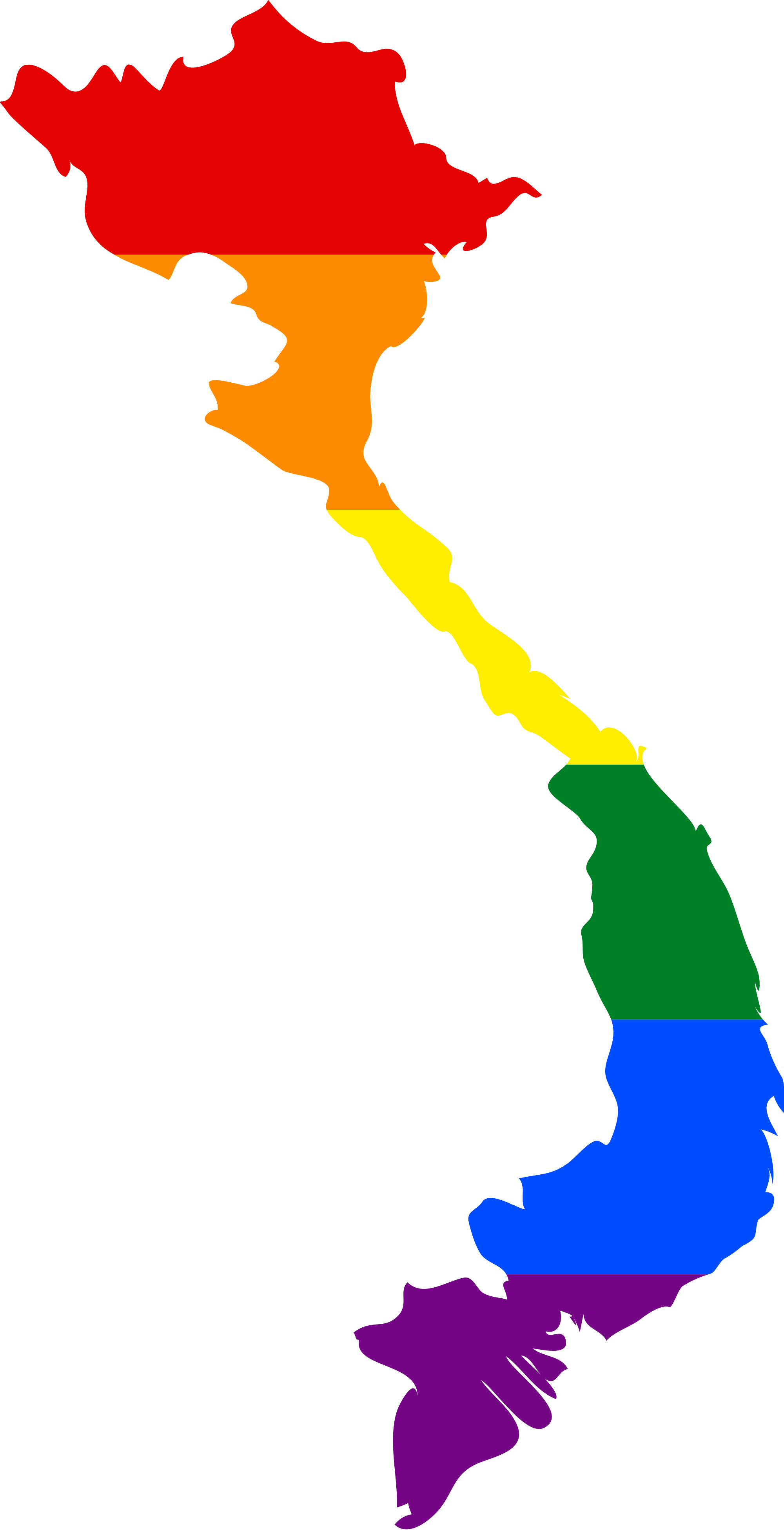 Gender Identity And Expression[edit] - North And South Vietnam Flag (2000x3902)