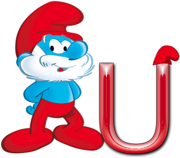 Free Alphabet, Smurf Alphabet, A-z, Png Graphics, Letter - Smurfs The Four Smurftastic Episodes Dvd (540x380)