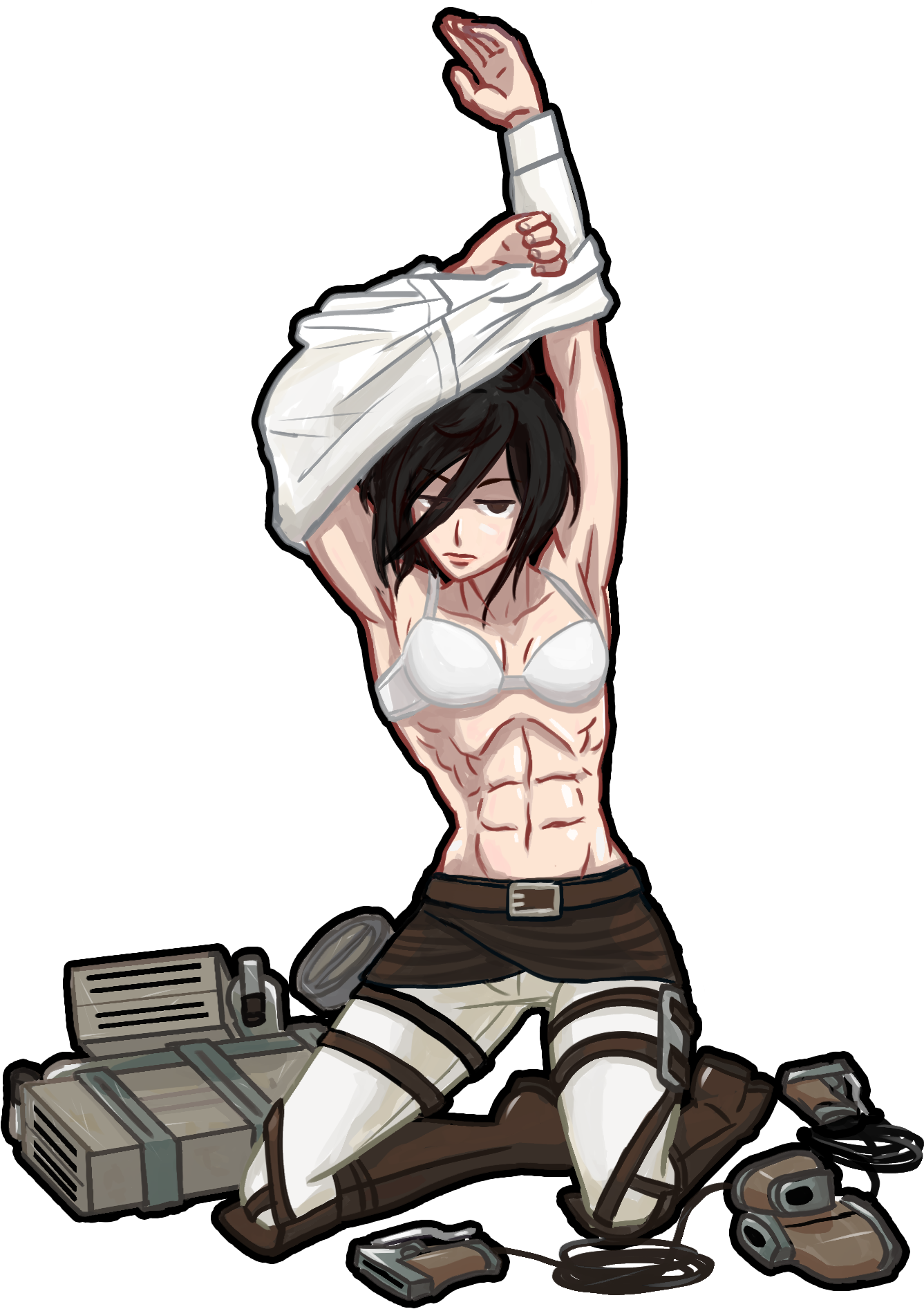 Shingekipinupsmikasa Original - Mikasa Ackerman Pin Up (1337x1893)