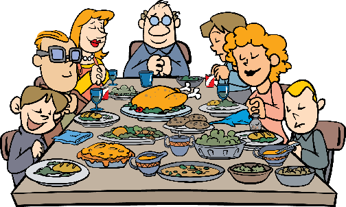 Why French Kids Eat Everything And American Kids Eat - Thanksgiving Family Dinner Clipart (504x302)