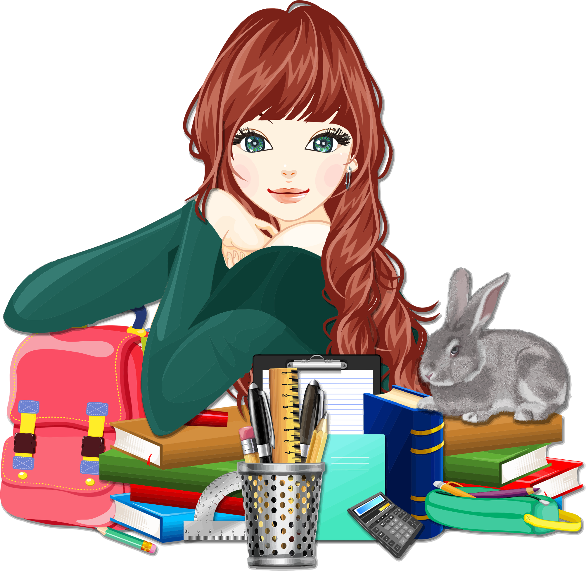 Girl With Rabbit 2 - Imagenes En Png Gratis (2005x1954)