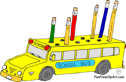 School Bus Pencil Holder - Bus (500x328)