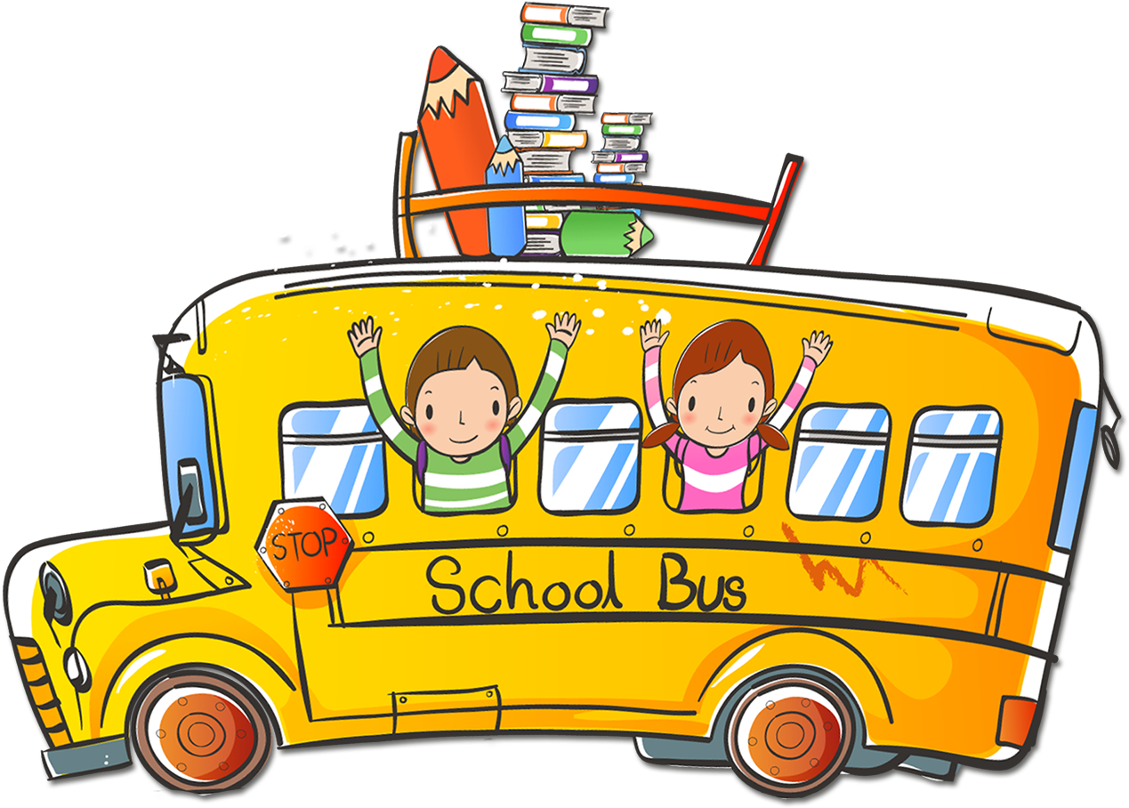 Cartoon School Bus - 看故事學單字,so Easy! (1501x1500)
