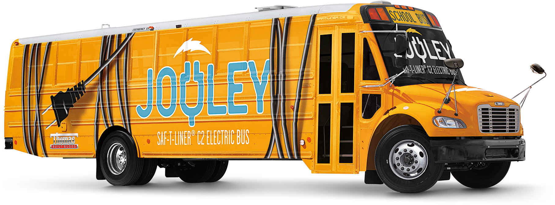 Thomas Built Buses Debuts New Saf T Liner® C2 All Electric - Thomas Saf T Liner C2 Jouley (2000x839)