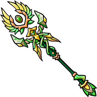Gear Caduceus Divine Staff Render - Cartoon (380x380)