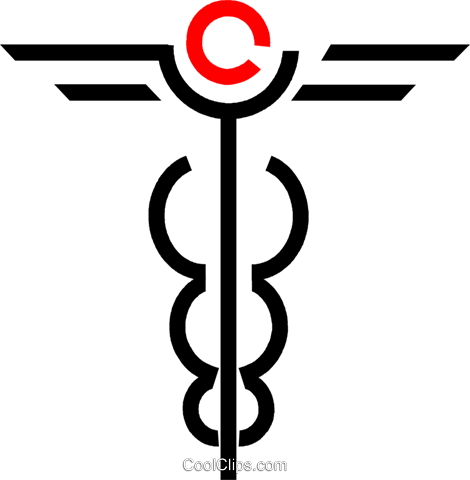 Caduceus Livre De Direitos Vetores Clip Art Ilustração - Caduceus Livre De Direitos Vetores Clip Art Ilustração (470x480)