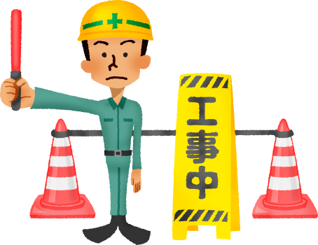 Construction Worker Holding Traffic Rod - Laborer (454x350)