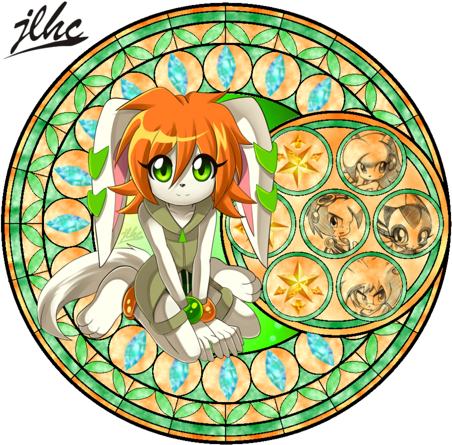 Kingdom Heart Vitral-milla Basset By Horuheruisu93 - Stained Glass (891x896)