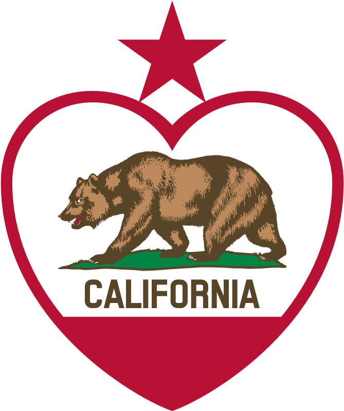 California Flag Heart - New California Republic Flag (800x800)