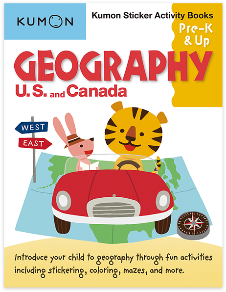 Geography Usa & Canada Sticker Book - Geography Educational Workbooks By Kumon Publishing (600x600)