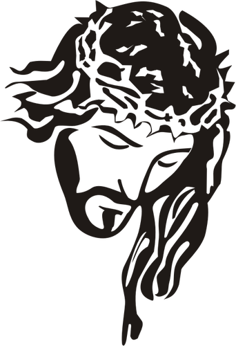 Jesus Christ Stencil Art Public Domain Vectors Rh Publicdomainvectors - Jesus Vector (342x500)
