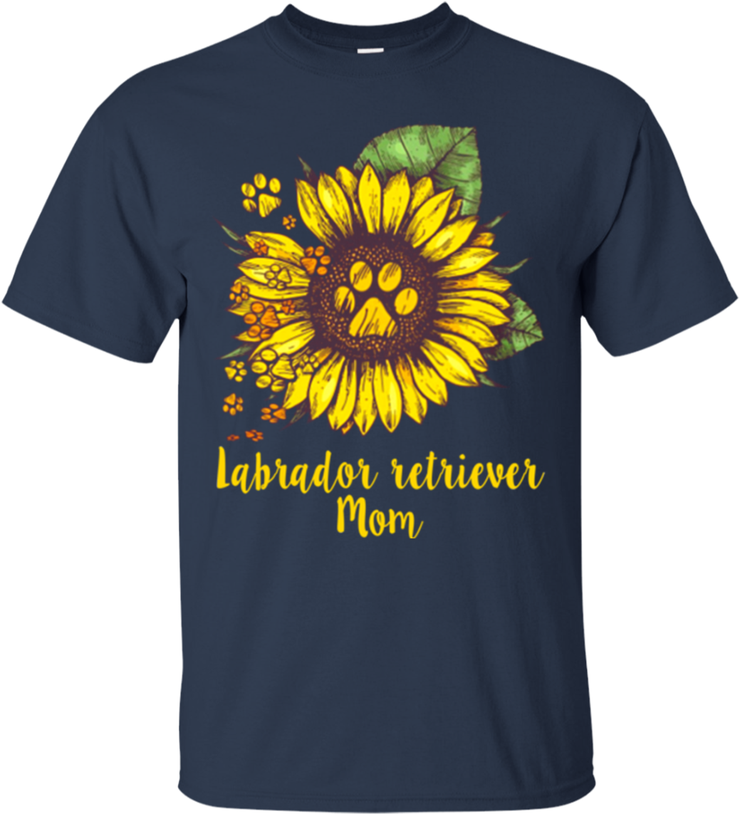 Labrador Retriever Mom Sunflower Shirt - T-shirt (1155x1155)
