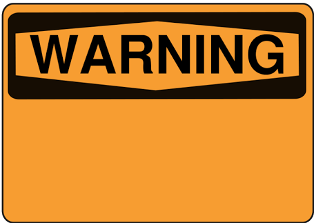 Image Result For Caution Sign Font - Blank Warning Sign Clip Art (455x323)