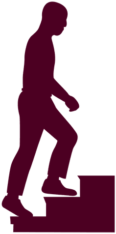 Man Climbing Stairs Illustration - Stair Person Png (512x512)