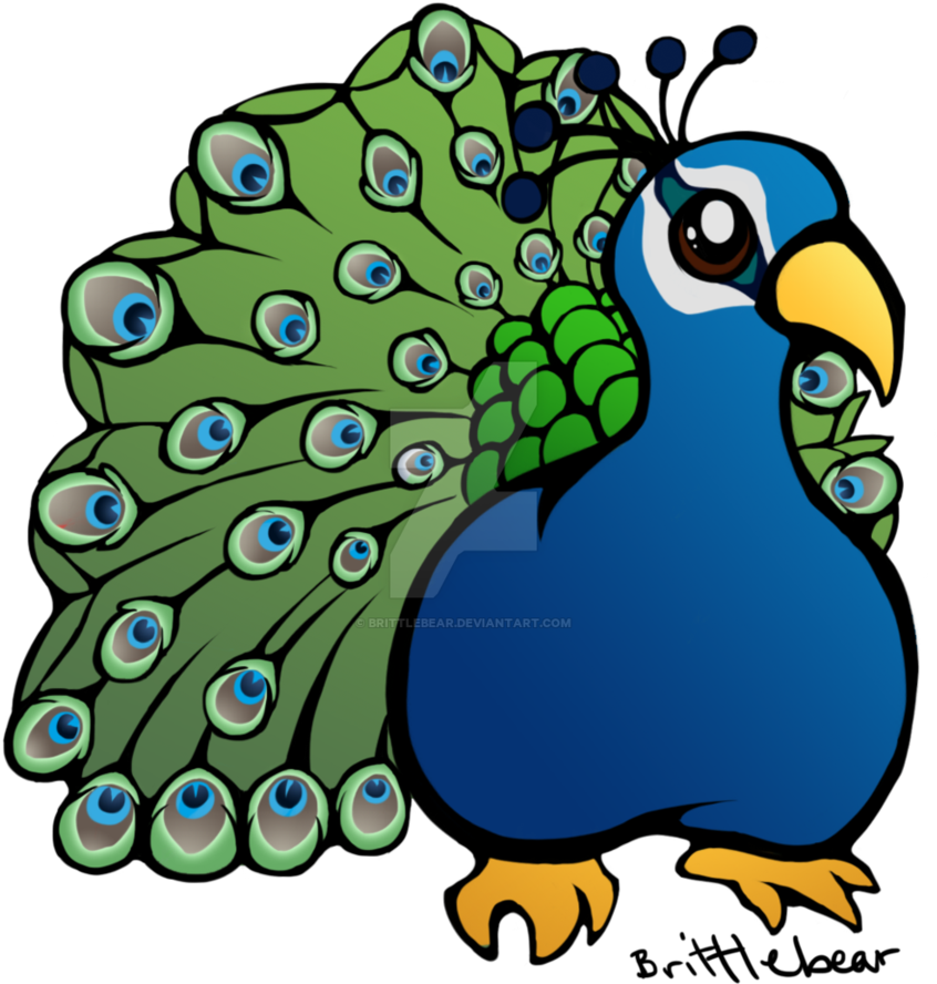 Cute Peacock By Brittlebear - Peacock Cute (879x910)