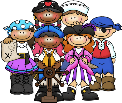 Welcome To Room 24 5th Grade - Group Of Pirates Cartoon (391x329)