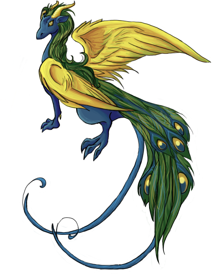 Peacock Dragon By Chai Tyto - Peacock Dragon (775x941)