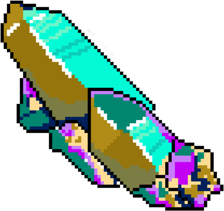 Pixel Peacock Crystal By Nightbreeze123 - Pixel Crystal Png (894x894)