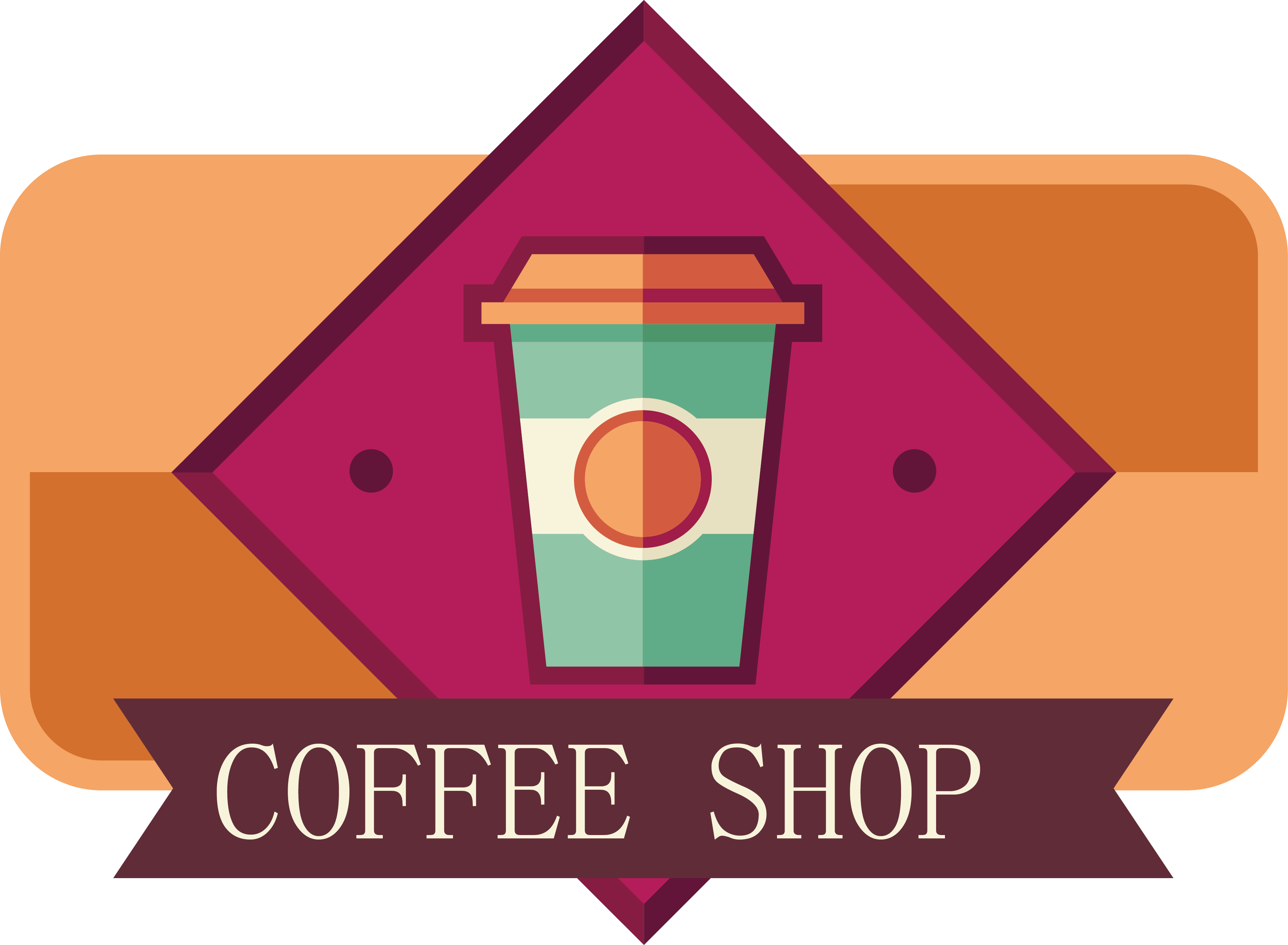 Coffee Cafe Logo Icon - Coffee Shop Icon (3469x2544)