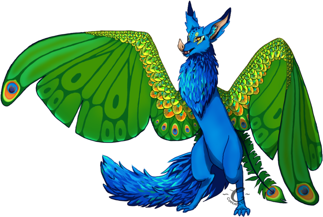 Peacock/fowl By Coramel - Cartoon (1095x730)