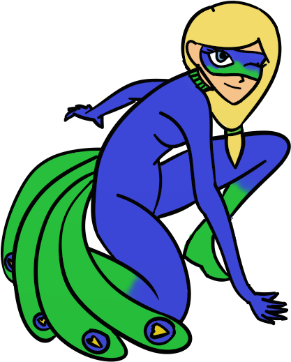 Possible Peacock Outfit- Miraculous Ladybug By Sondercabbage - Cartoon (800x600)