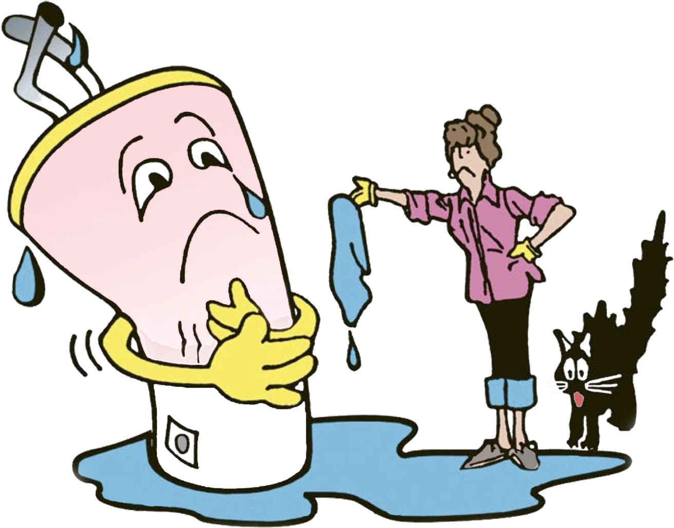 Town Country Plumbing Repair Logo - Cartoon (1500x1083)