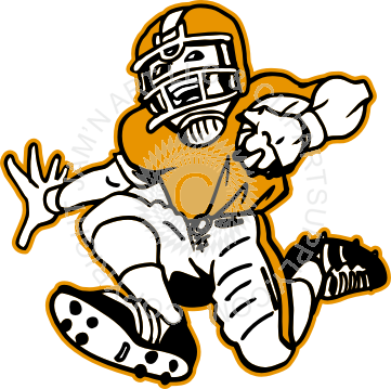 Youth Football Player Clipart (361x359)