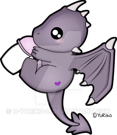 Baby Dragon By O Yuriko O - Cute Baby Dragon Drawings (400x461)