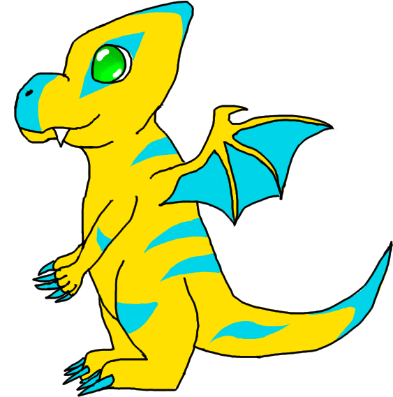 Baby Dragon By Stormiethedark - Cartoon (1024x768)
