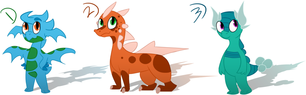 Mlp Baby Dragon Adoptables 1/3 Open By Terastrial Sprout - Cartoon (1024x376)