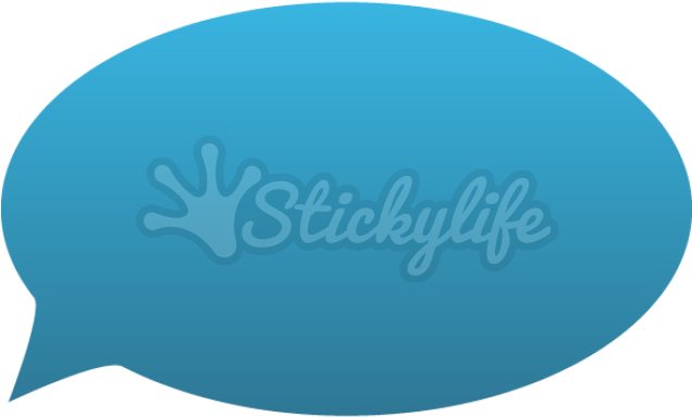 Speech Bubble Static Cling - Circle (940x587)