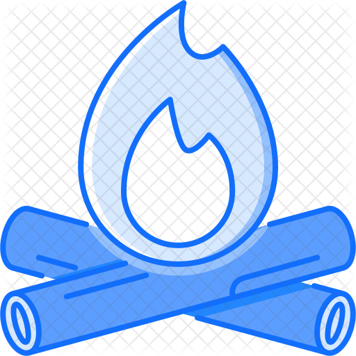 Campfire Icon - Simple Fire Drawing (512x512)