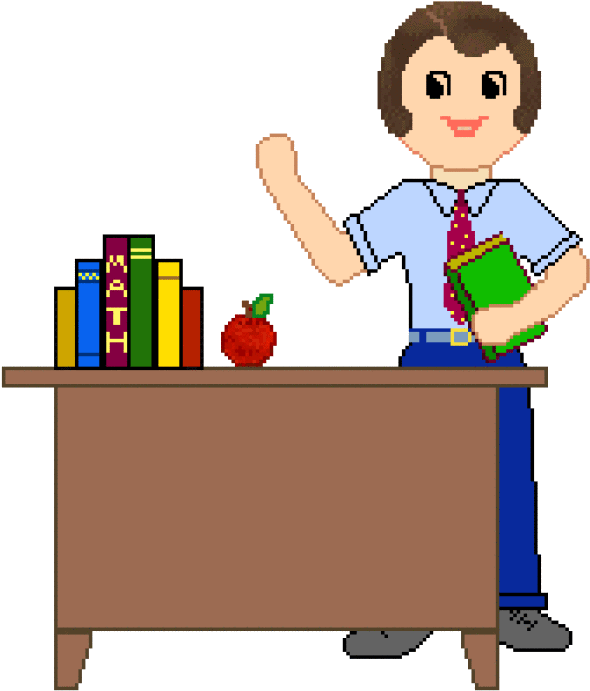 Blonde Clipart English Teacher - Teacher Transparent Art Gif (640x734)