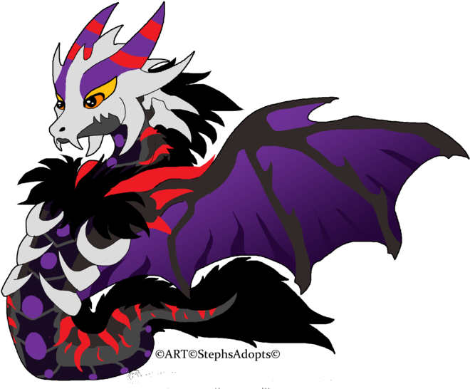 Baby Vampire Amphithere Dragon By Stephsadopts - Illustration (800x545)