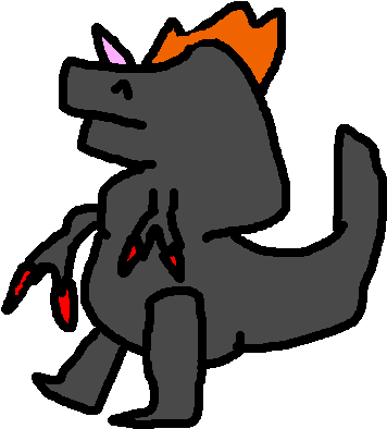 Baby Fire Narwhal-dragon - Cartoon (426x456)