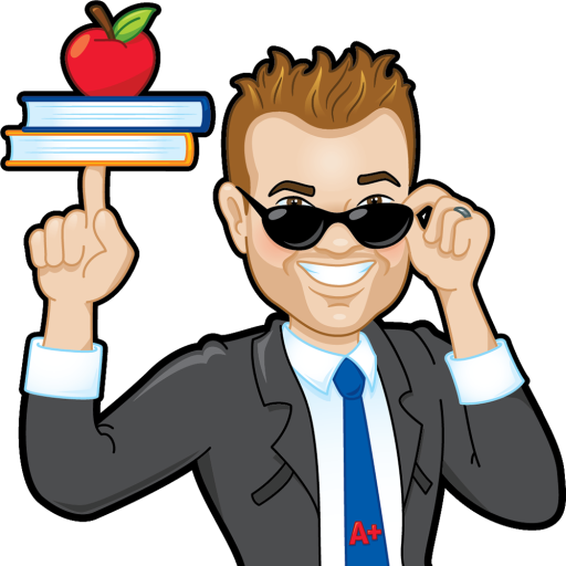 Cropped Mr Funky Teacher Nicholas Kleve Caricature - Teacher Caricature Png (512x512)