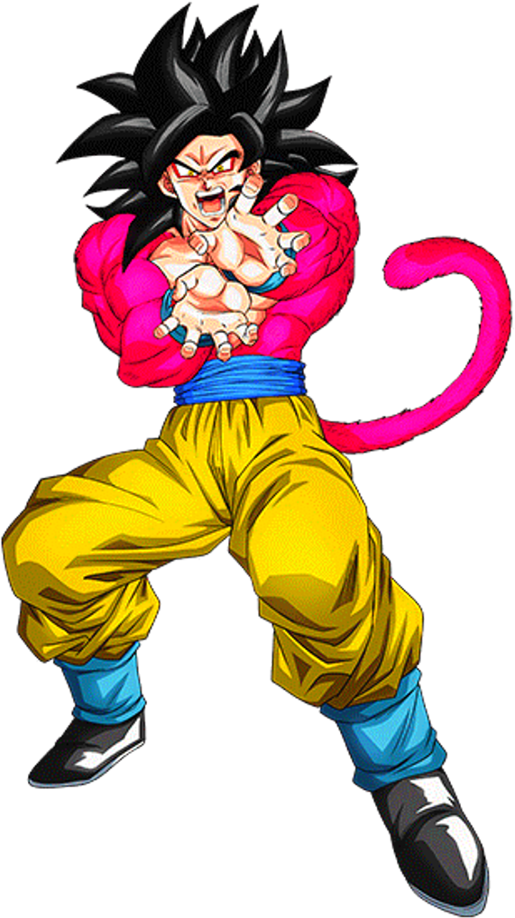 Dragon Ball Z Clipart Kamehameha - Son Goku Super Saiyan 4 (583x1024)