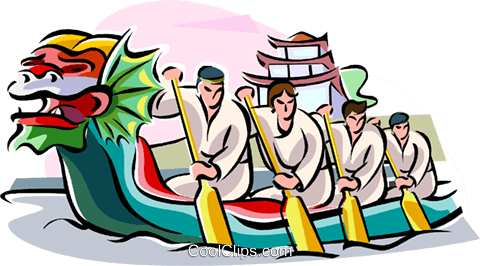 Chinese Clipart Dragon Boat Festival - Dragon Boat Festival Clip Art (480x266)