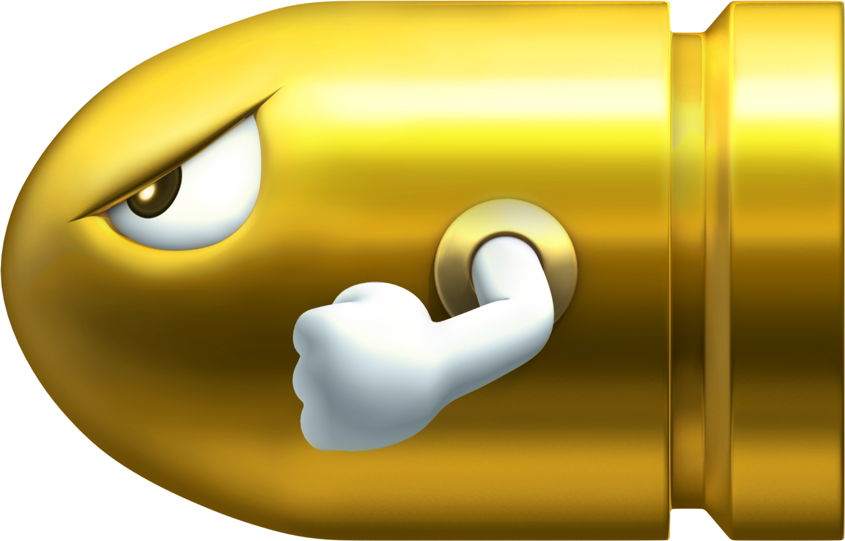 Golden Bullet Bill - Bullet Bill From Mario (1742x1116)