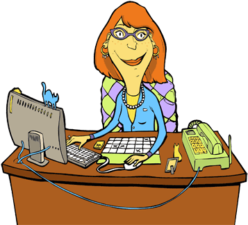 Busy Secretary Cliparts - Que Significa En Español Secretary (402x323)
