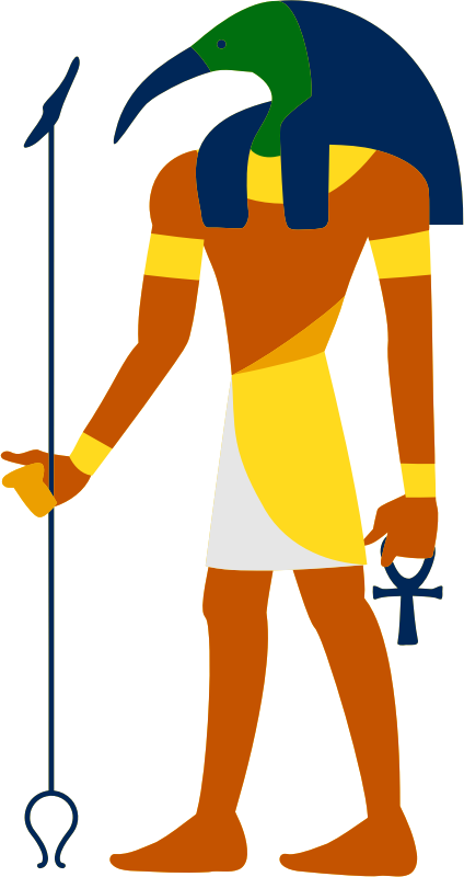 Ancient Egyptian Deities Anubis Horus Clip Art - Thoth Clipart (1268x2399)