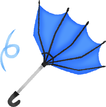 Umbrella Inside Out - Illustration (350x352)