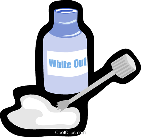White Out, Stationary Royalty Free Vector Clip Art - Whiteout Clipart (480x465)