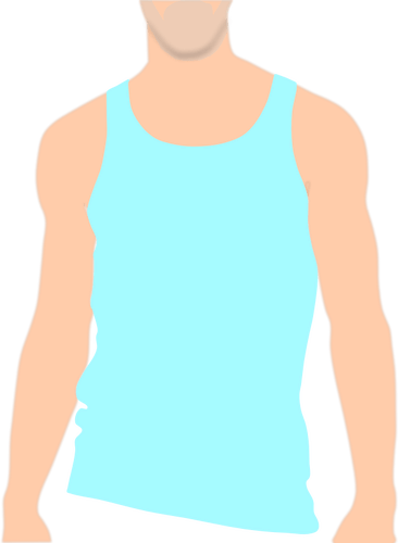 Vector Clip Art Of Top Of Male Body With A Vest On - Clip Art (366x500)