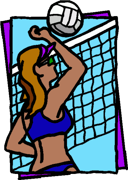 Free Volleyball Clipart Download Free Volleyball Related - Beach Volleyball Clipart Gif (430x595)
